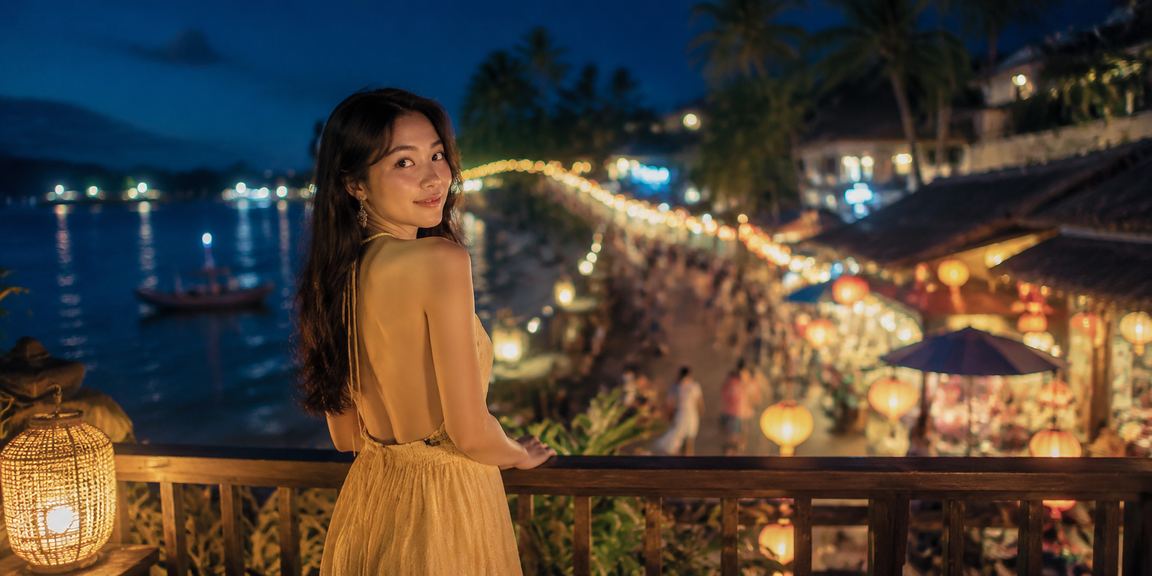 Chợ đêm Phú Quốc rực rỡ ánh đèn, nơi người dùng thường truy cập 926 qua điện thoại về đêm